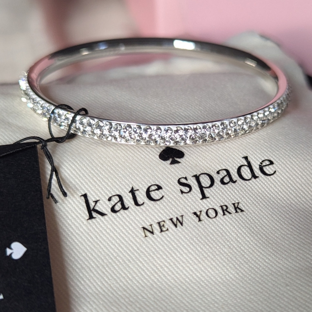 Kate Spade Silver Bracelet with Clear Stones